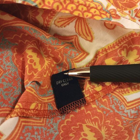 Robert Graham Knowledge Wisdom Truth Orange Paisley Button-Down Women's Sz M - Picture 13 of 15